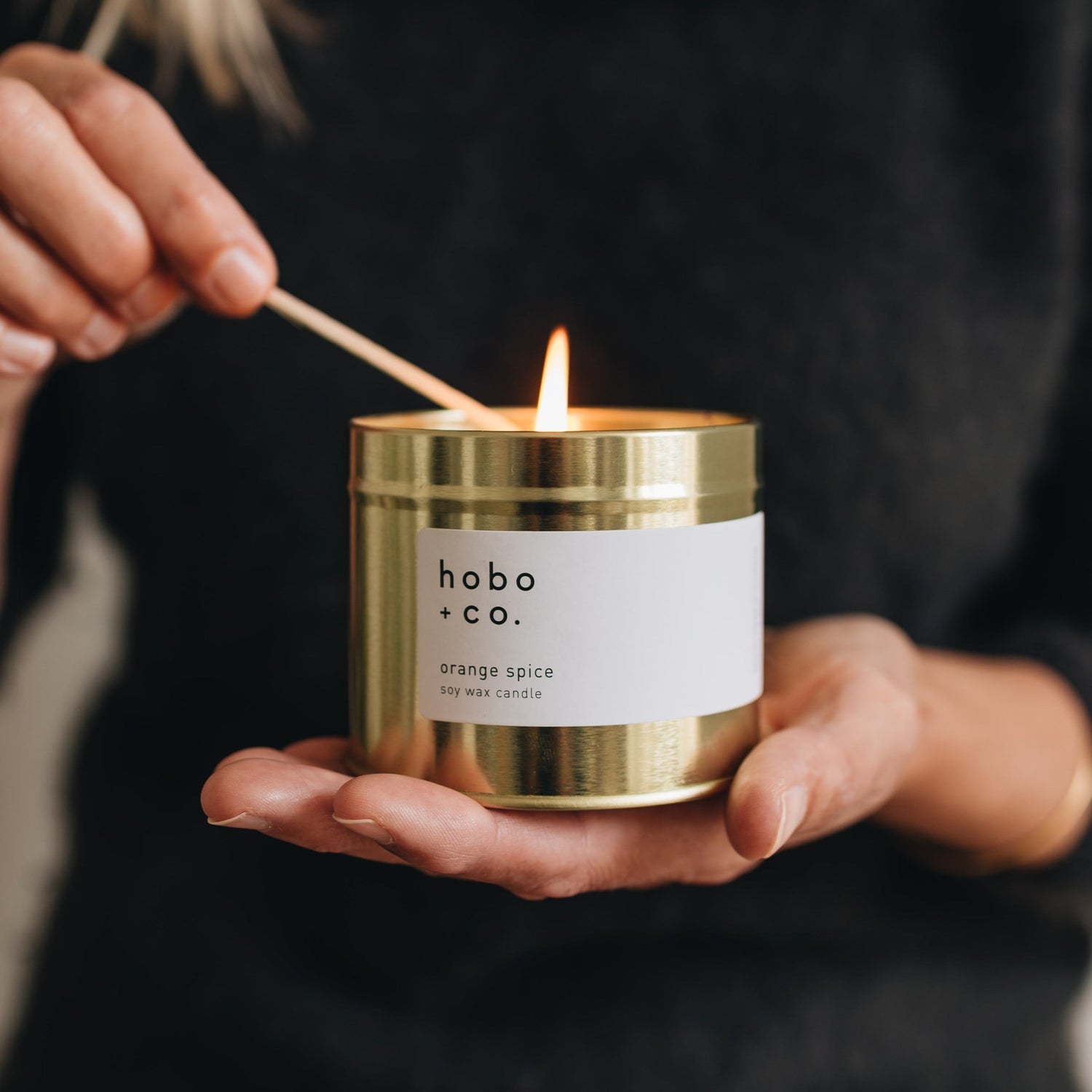 Gold Tin Orange Spice Candle (Large)