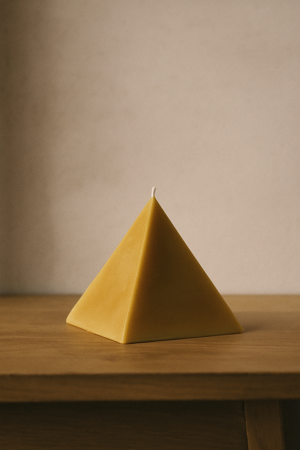 Pyramid Shaped Beeswax Candle