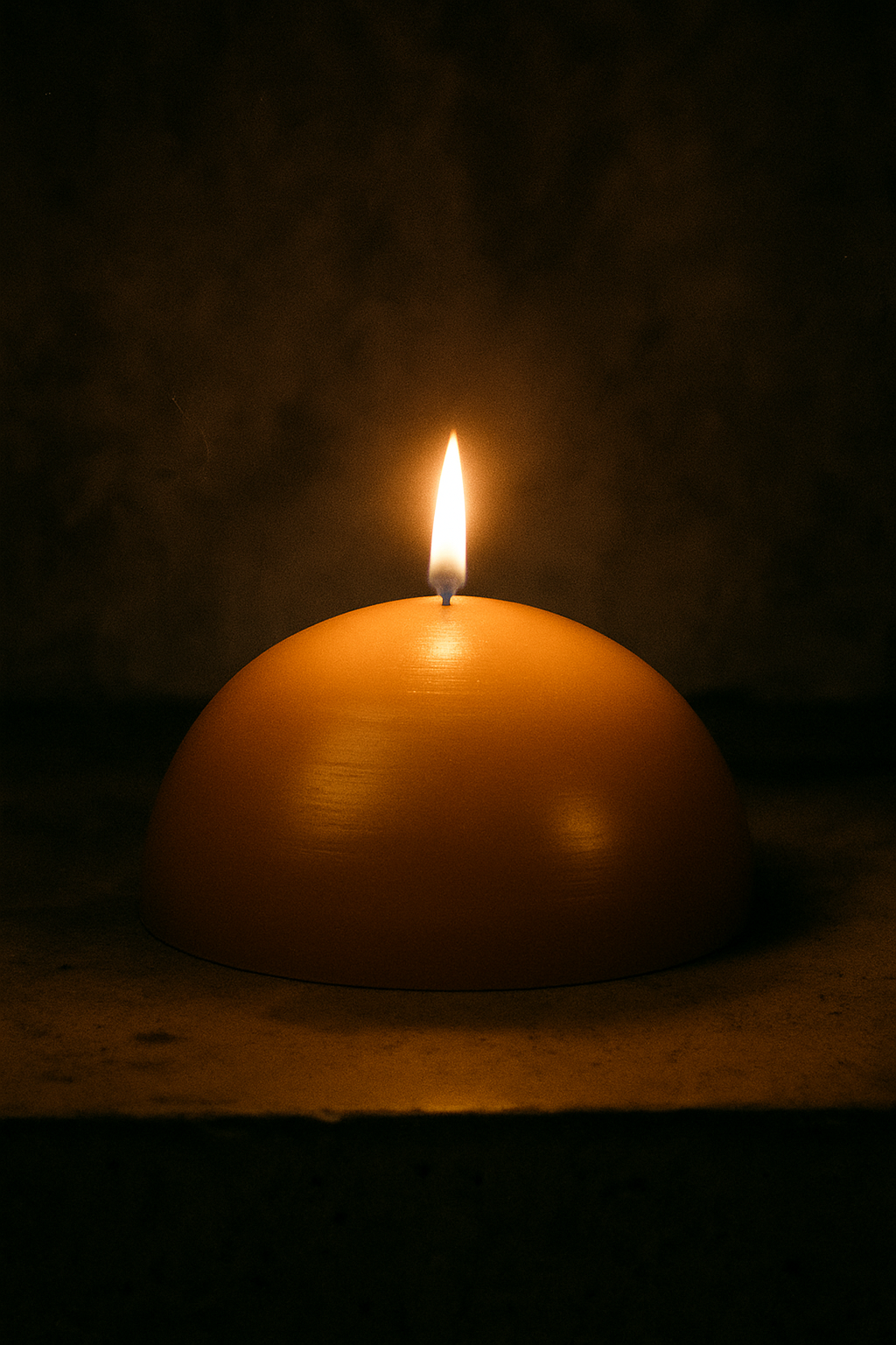 Large Hemisphere Shaped Beeswax Candle