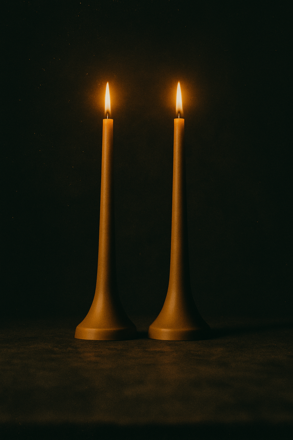 Set of 2 Pillar Shaped Beeswax Candles