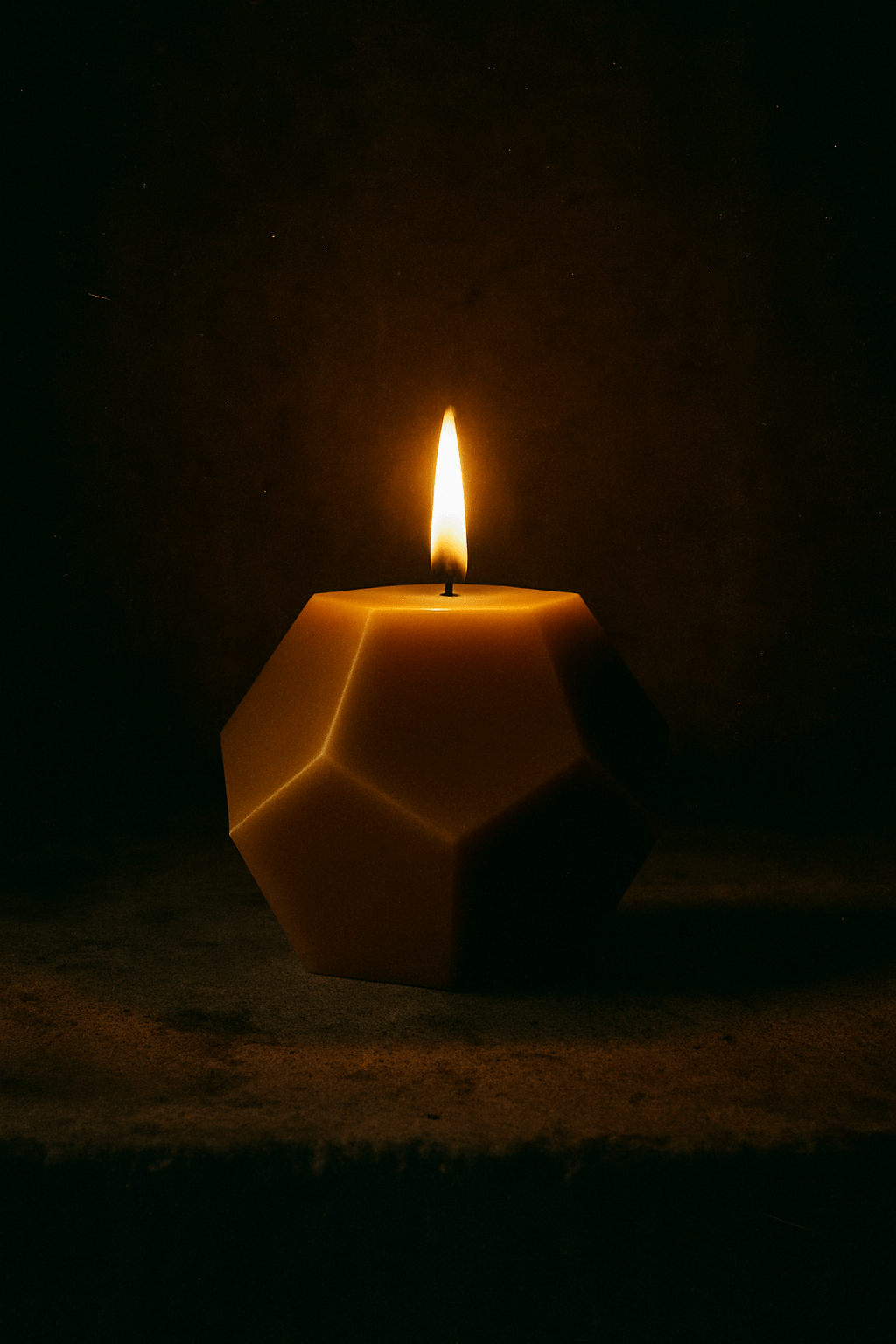 Dodecahedron Shaped Beeswax Candle