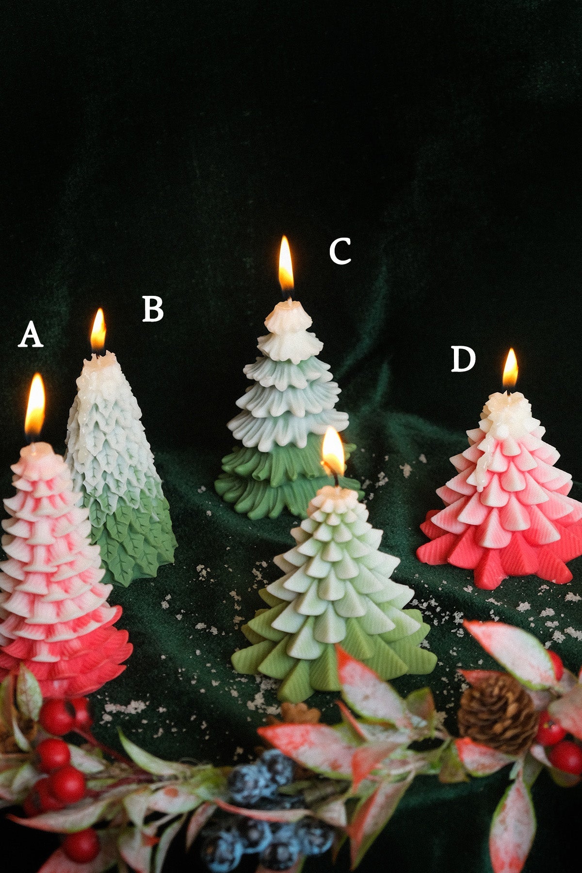 Christmas Tree Shaped Candles