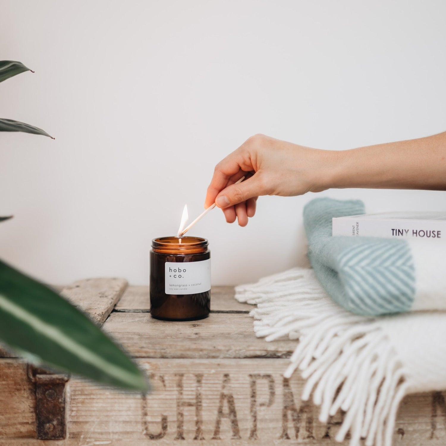 Glass Jar Lemongrass and Coconut Candle